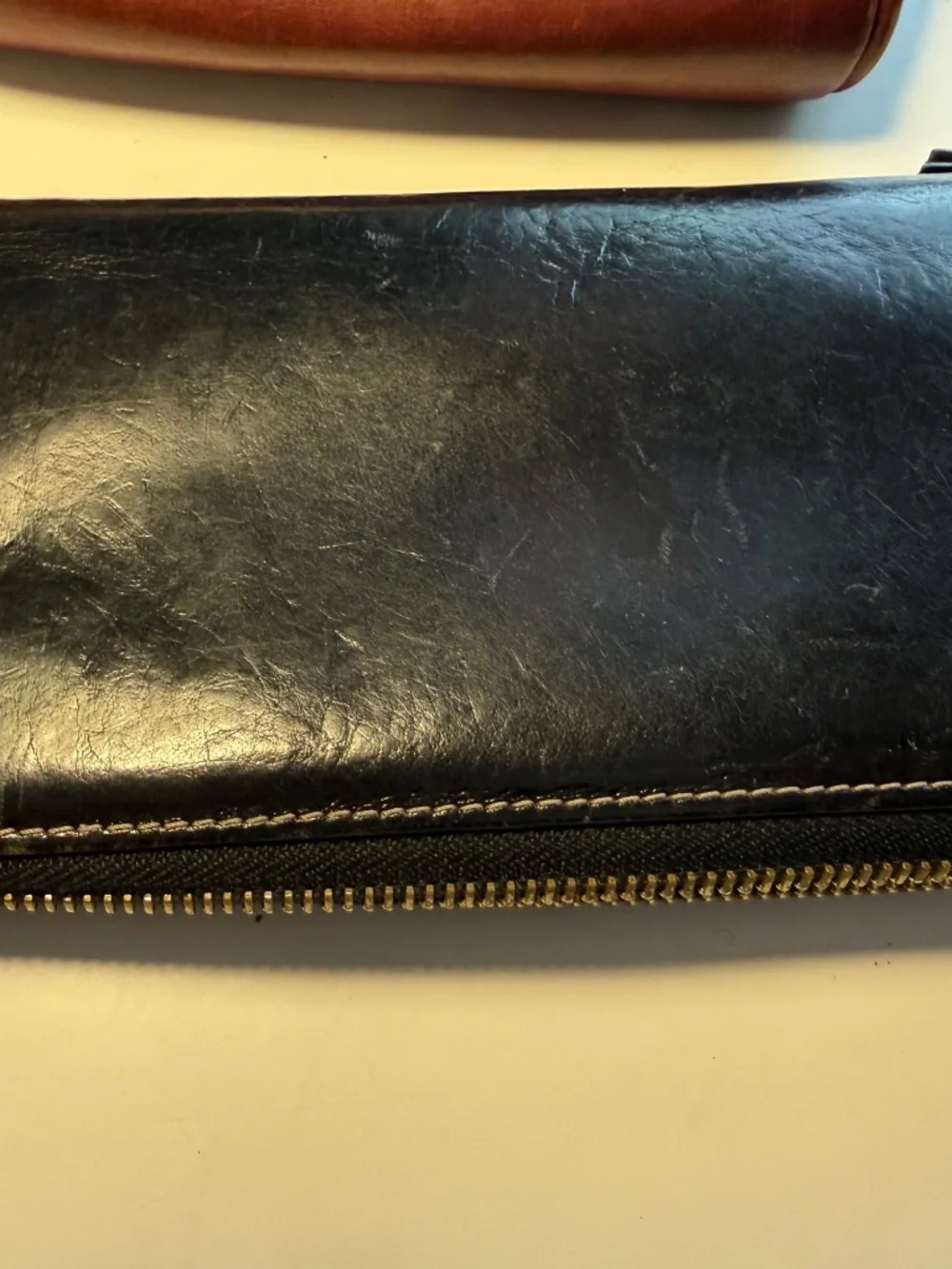 Black Leather Zip Around Kate Spade Wallet